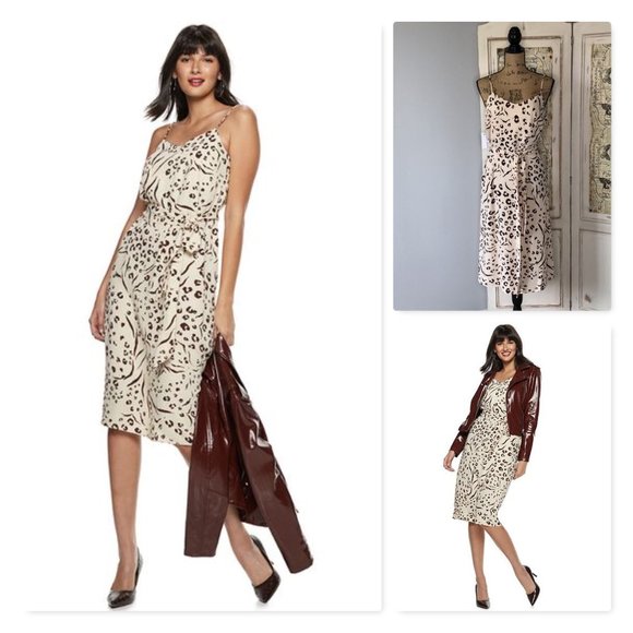 Nine West Belted Slip Dress Sz L NWT - Picture 11 of 16